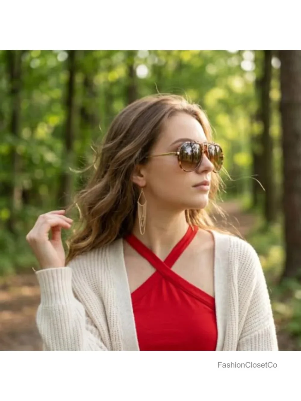 2 Pcs Oversized Square Sunglasses for Women Men Retro 70s Polarized UV400